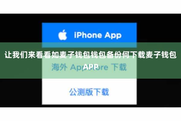 让我们来看看如麦子钱包钱包备份何下载麦子钱包APP