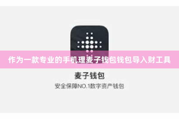 作为一款专业的手机理麦子钱包钱包导入财工具