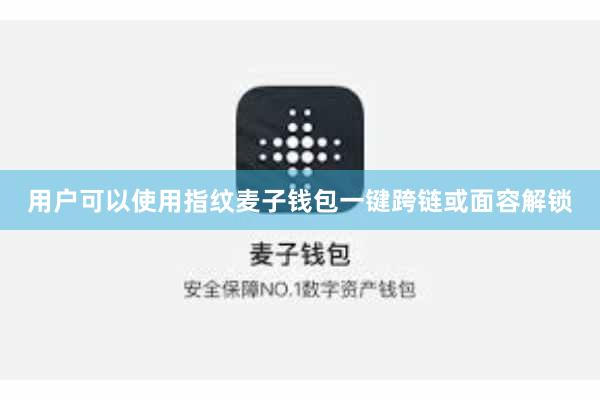 用户可以使用指纹麦子钱包一键跨链或面容解锁