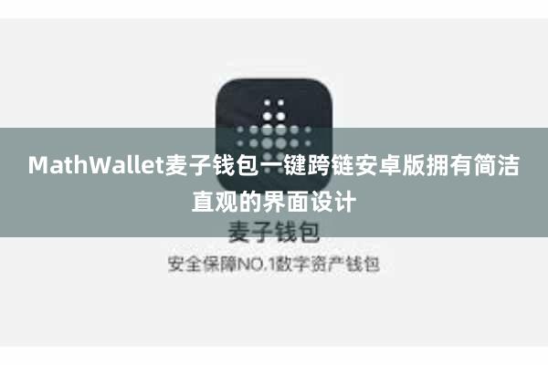 MathWallet麦子钱包一键跨链安卓版拥有简洁直观的界面设计