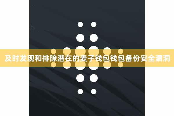 及时发现和排除潜在的麦子钱包钱包备份安全漏洞