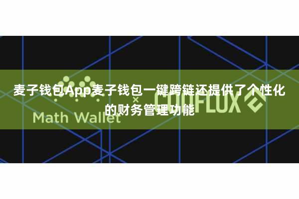 麦子钱包App麦子钱包一键跨链还提供了个性化的财务管理功能